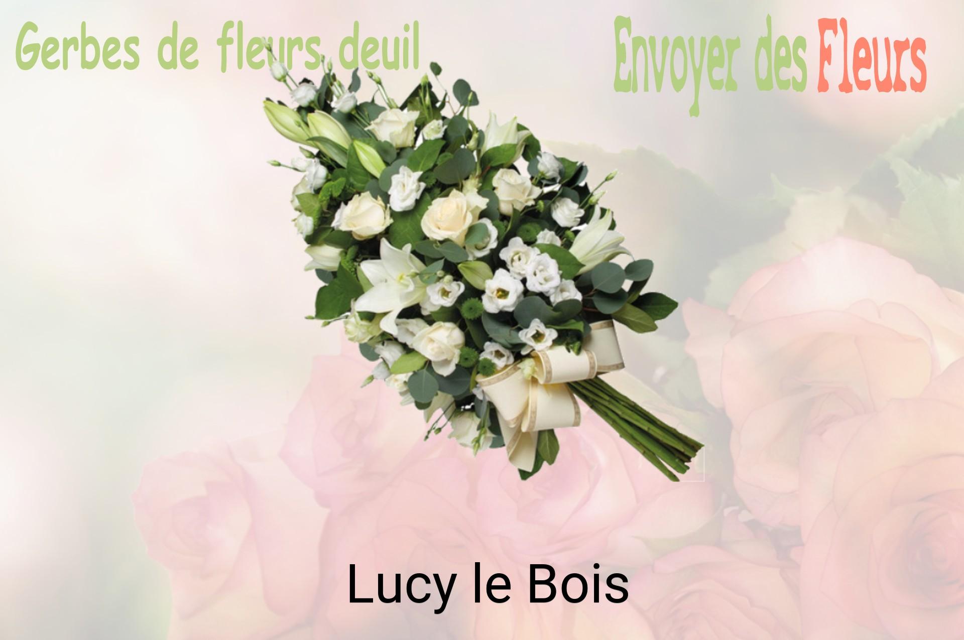 Gerbe de fleurs de deuil livrée à Lucy-le-Bois